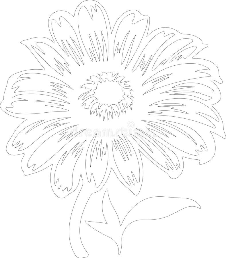 Gerbera daisy profilo silhouette generative ai illustrazione vettoriale