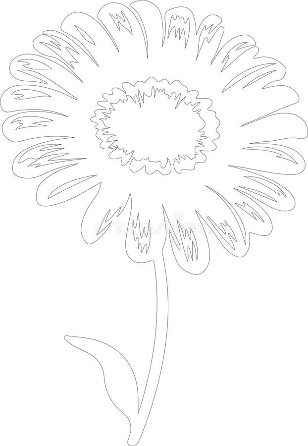 Gerbera daisy profilo silhouette generative ai illustrazione vettoriale