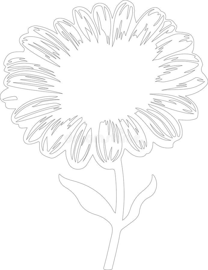 Gerbera daisy profilo silhouette generative ai royalty illustrazione gratis