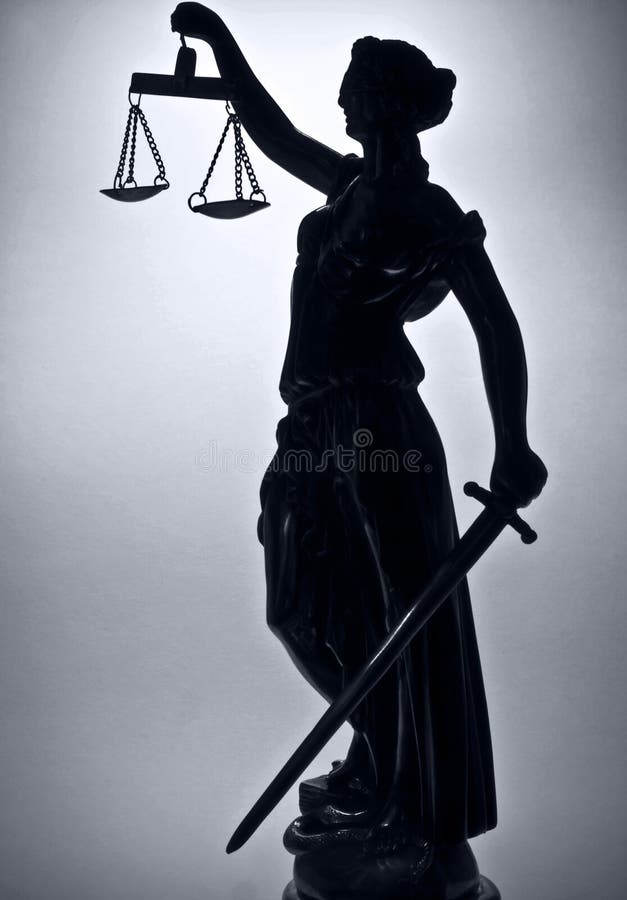 Statue of justice. The Silhouette. Statue of justice. The Silhouette