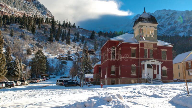 Ouray, Colorado-January 8, 2012: Ouray County Court House in Ouray, Colorado. Ouray, Colorado-January 8, 2012: Ouray County Court House in Ouray, Colorado.