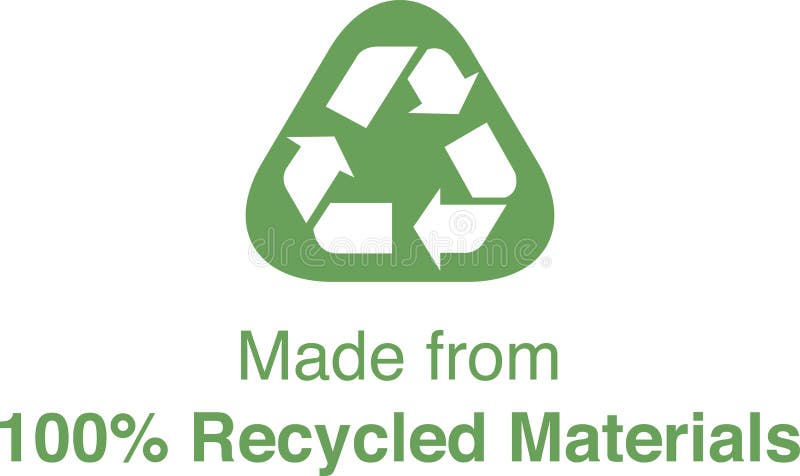 Gerecycleerde 100% stock illustratie Gerecycleerde 100% stock illustratie