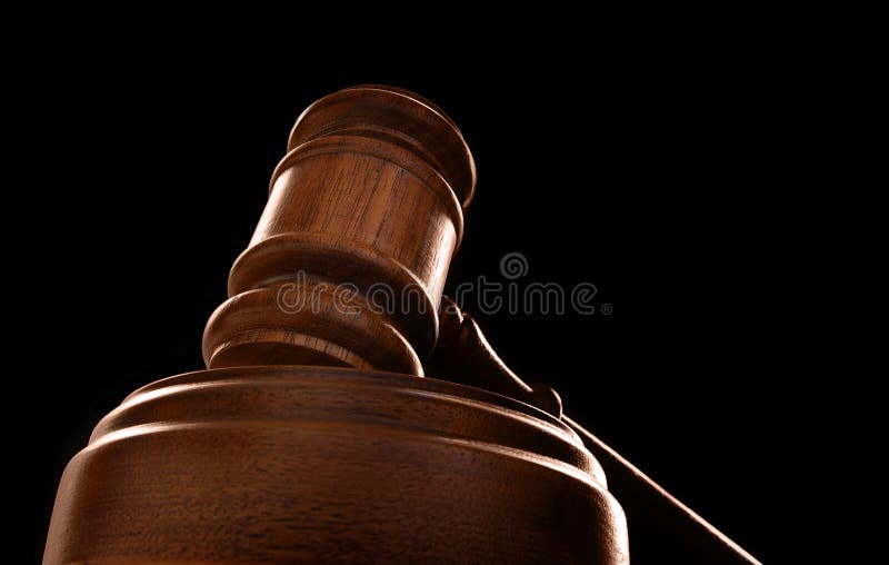 Judges court gavel on a black background. Judges court gavel on a black background