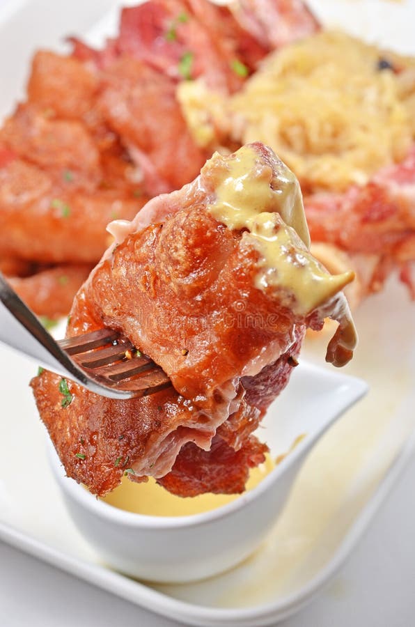 German BBQ pork knuckle stock image. Image of cholesterol 34948825