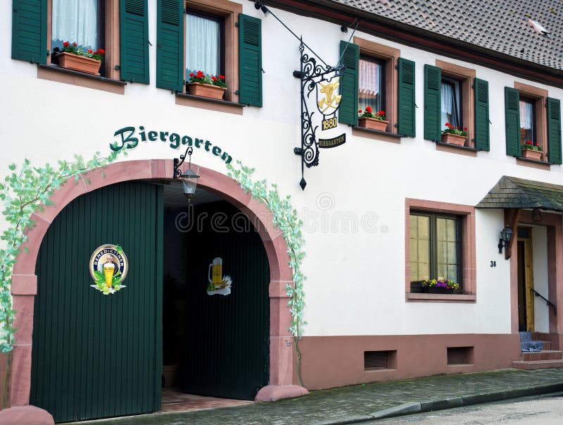 German beerhouse editorial image. Image of outside, bavaria 82061265