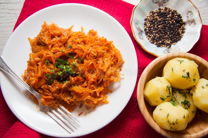 German braised cabbage stock photo. Image of froth, meal 64221620
