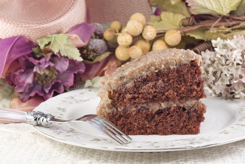 German Chocolate Cake Slice