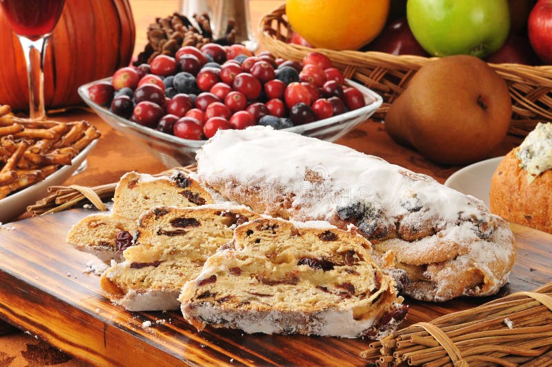 German Christmas Fruit Cake Stock Photo - Image of cuisine, sliced