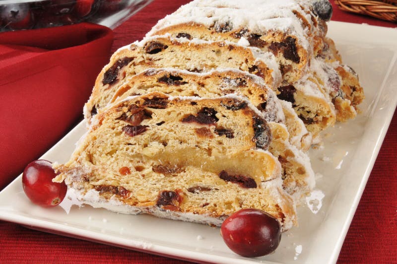 German Christmas Fruit Cake Stock Photo - Image of cuisine, sliced