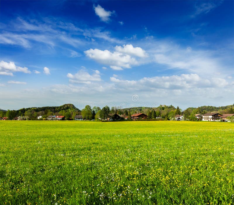 German Countryside And Village Stock Image Image of green, outside