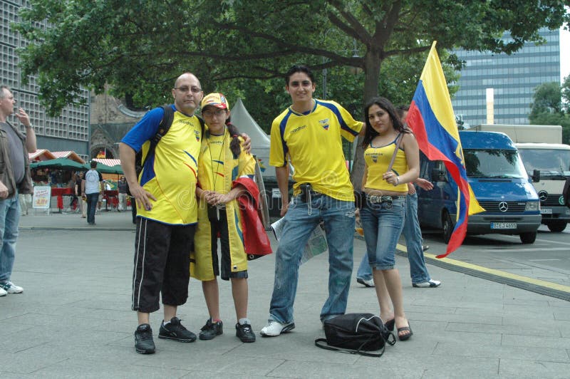 German And Ecuadorian Soccer Fans At The 2006 World Cup In
