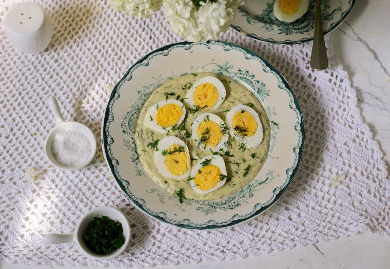 GERMAN EGGS in MUSTARD SAUCE. Stock Photo Image of sauce, mustard