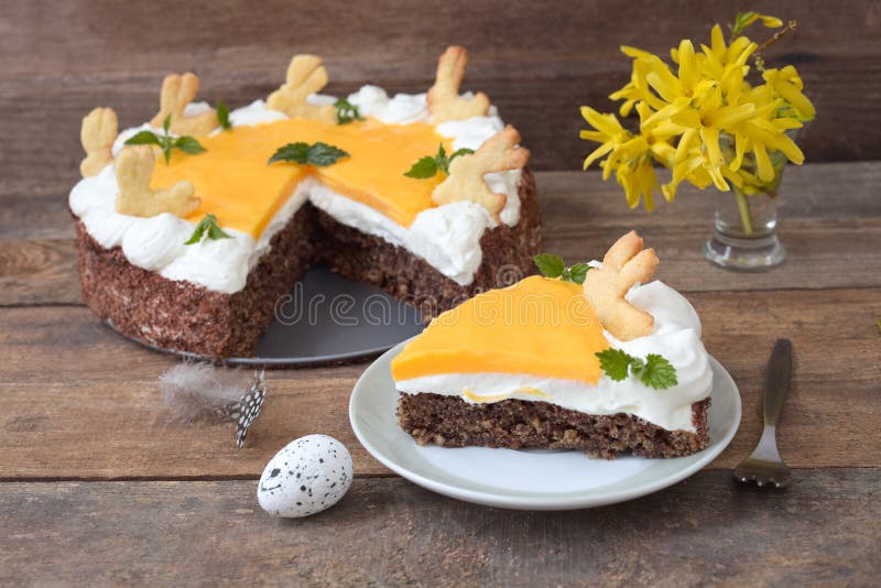 German Eierlikoer Cake stock photo. Image of homemade 144684176