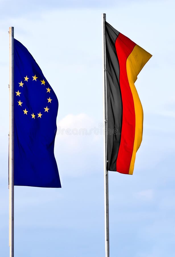 German and European flag stock photo. Image of flag, europe 15399460