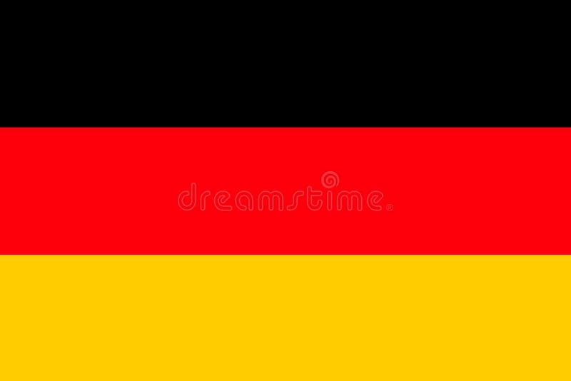 German Flag Displaying The National Colours Black Red Gold Stock