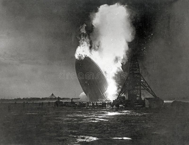 German Hindenburg Zeppelin Explodes