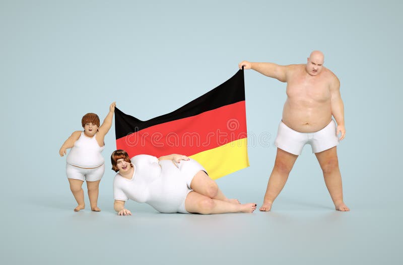fat german family vintage