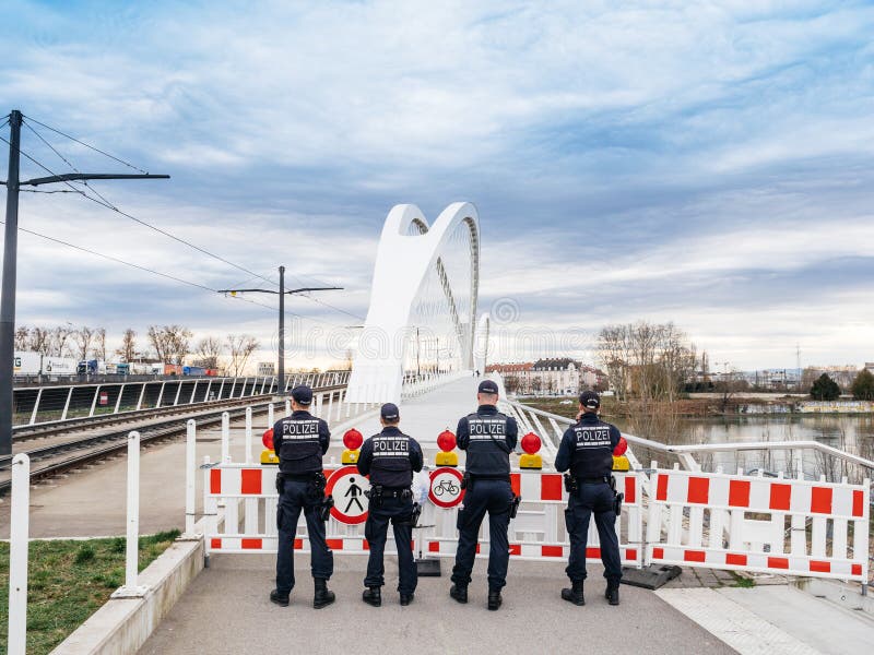 Unrecognizable German Polizei Police Officers Checks People at the Border  Editorial Stock Photo - Image of microbiology, epidemic: 175981228