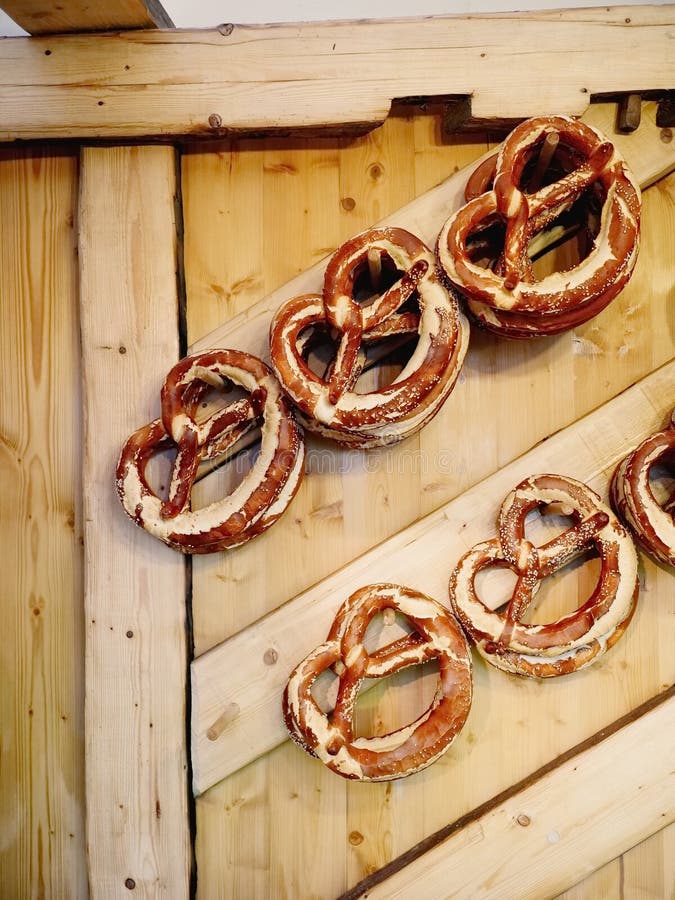 German pretzels stock image. Image of vertical, sunlight 79605783
