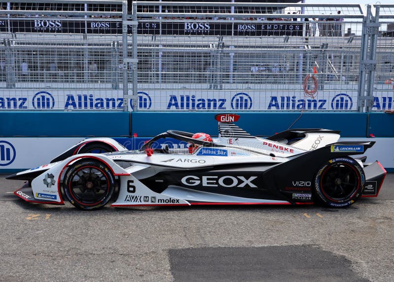 German Professional Racing Driver Maximilian Gunter of Geox Dragon Team Formula E Car 6 at Pit Line during 2019 E-Prix Editorial Photography - Image event: 196816417