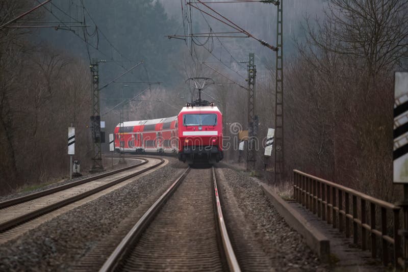 German passenger train stock image. Image of speed, steel 83625953