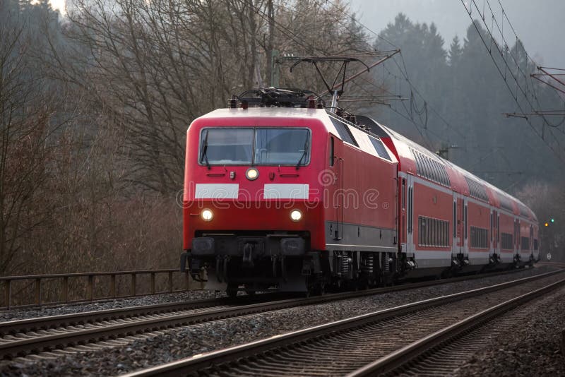 German Railway Passenger Train Stock Photo Image of iron, nature