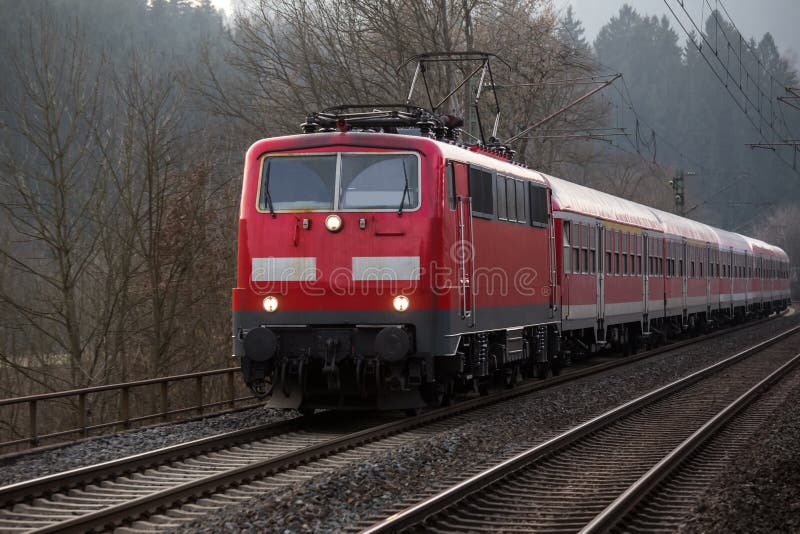 German passenger train stock image. Image of transit 60439197