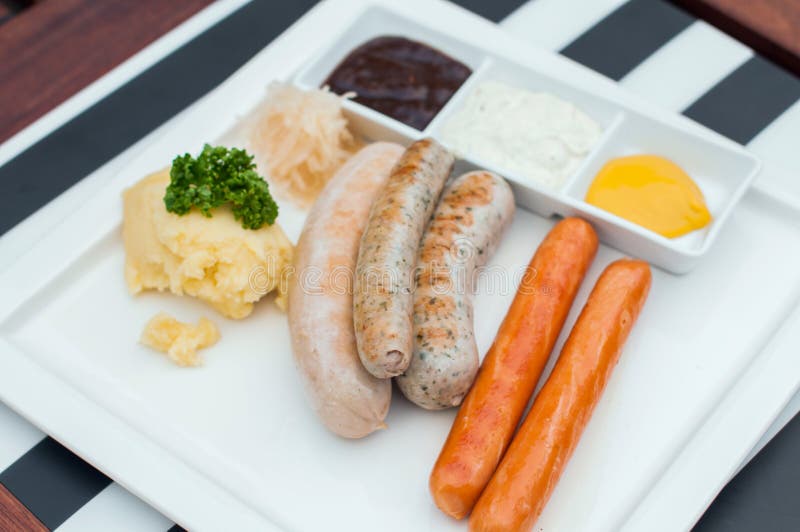 German sausages stock photo. Image of traditional, spicy 68912300