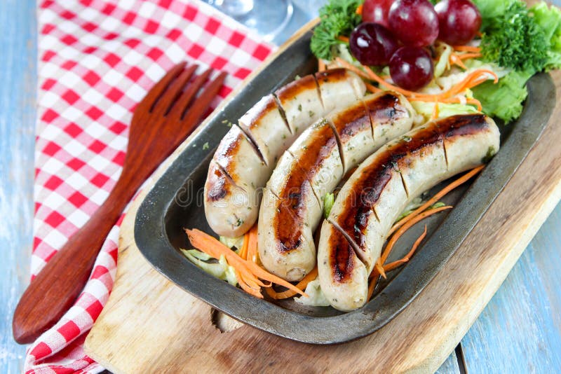 German sausages stock photo. Image of meal, tradition 53373798