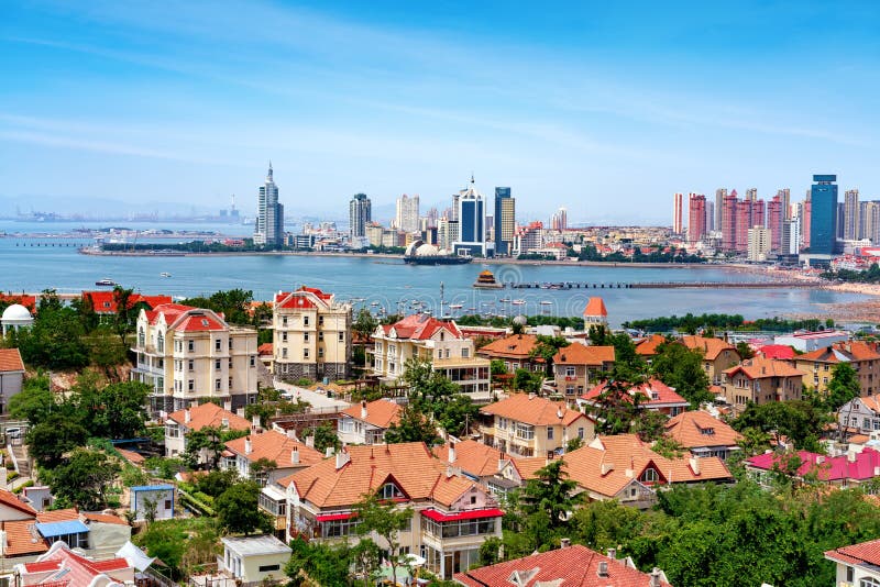 German-style historical buildings in Qingdao, China stock images German-style historical buildings in Qingdao, China stock images