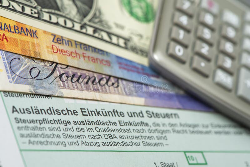 German Tax Return for Tax Office with Form Editorial Photo Image of