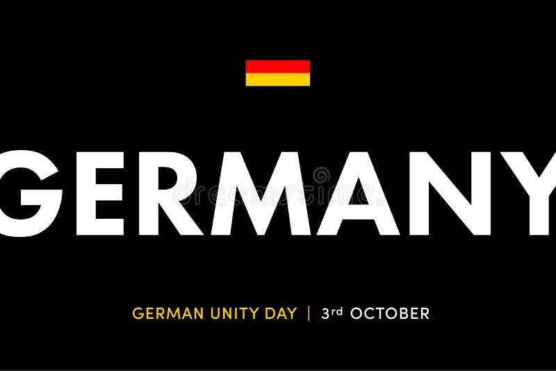 German Unity Day, 3 October. National Day of Germany Stock Illustration