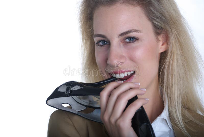 German Woman and High Heel Shoe Stock Image Image of person, beauty
