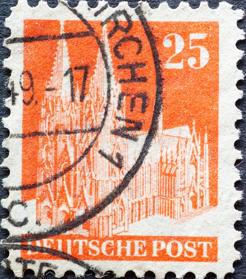 GERMANY CIRCA 1948 a Postage Stamp from Germany, Showing the