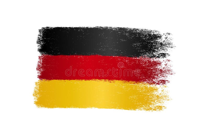 Germany Flag with Brush Paint Textured, Background, Symbols of Germany