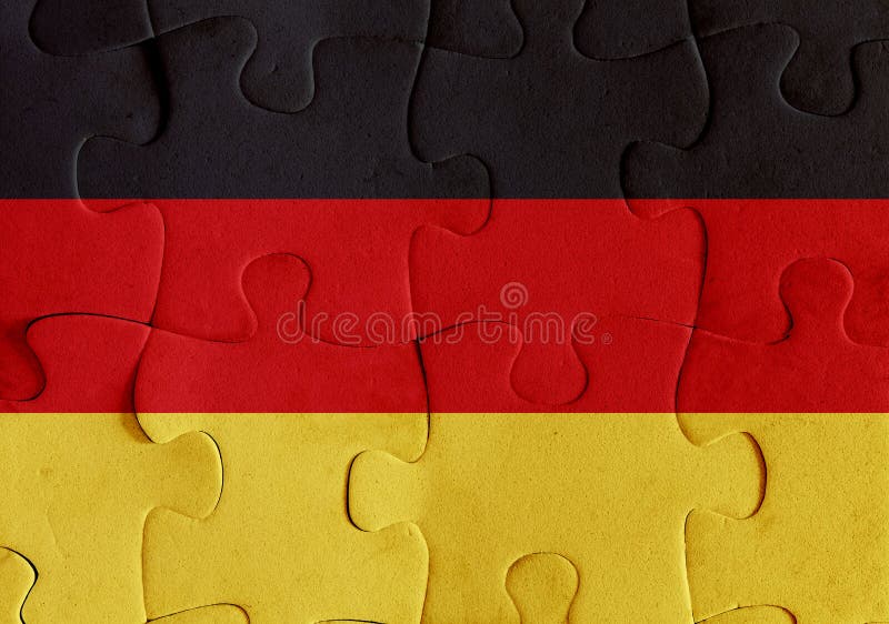 German Flag Of Puzzle Pieces Stock Illustration - Illustration of ...