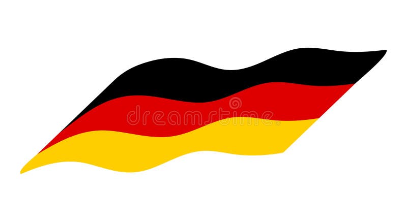 Germany Flag Simple Wave Vector Design Isolated On White Backgr Stock ...