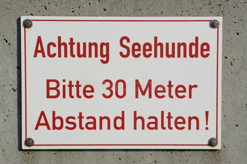 Germany, Heligoland, sign, beware of harbour seals royalty free stock images Germany, Heligoland, sign, beware of harbour seals royalty free stock images