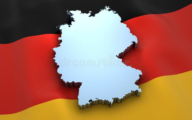 Germany Map Flag 22955683 