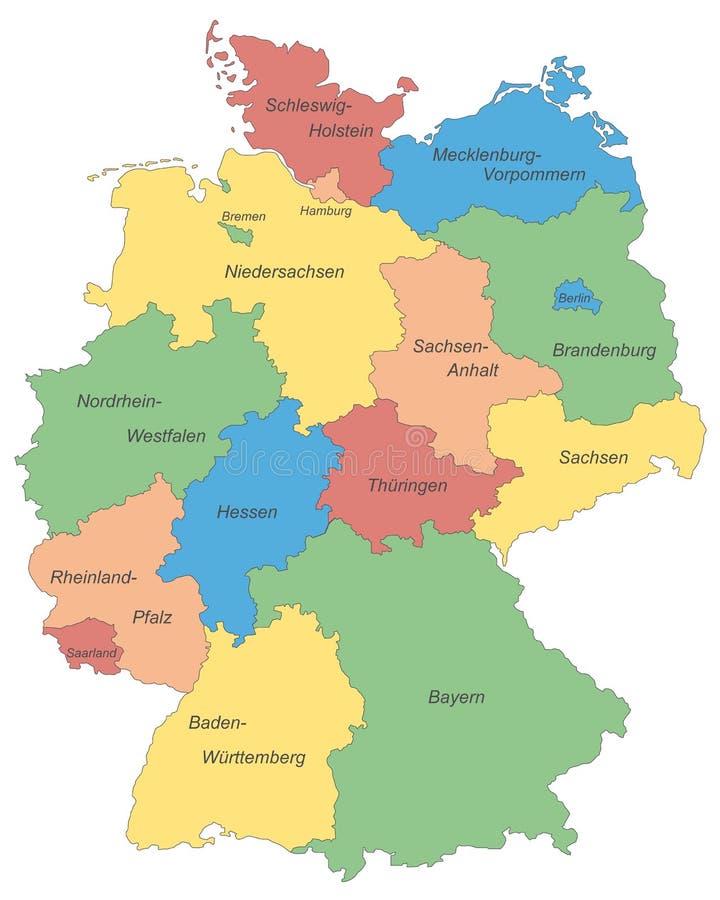 german states and capitals map