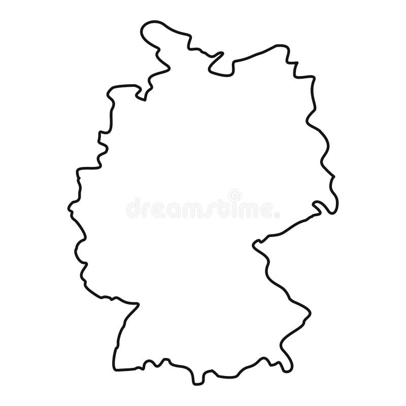 Germany map icon, outline style