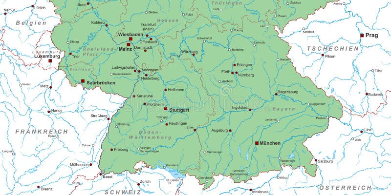 southern germany tourist map