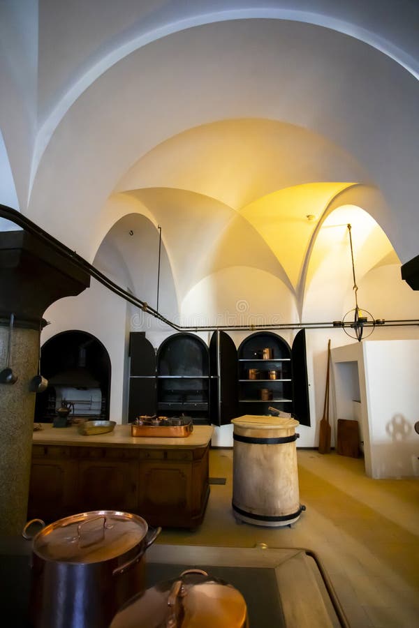 Old royal kitchen in Neuschwanstein Castle, Germany. Neuschwanstein castle kitchen stock images, royalty-free photos and pictures