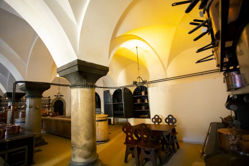 Germany, Neuschwanstein Castle, Inside the Castle, Old, Royal Kitchen ...