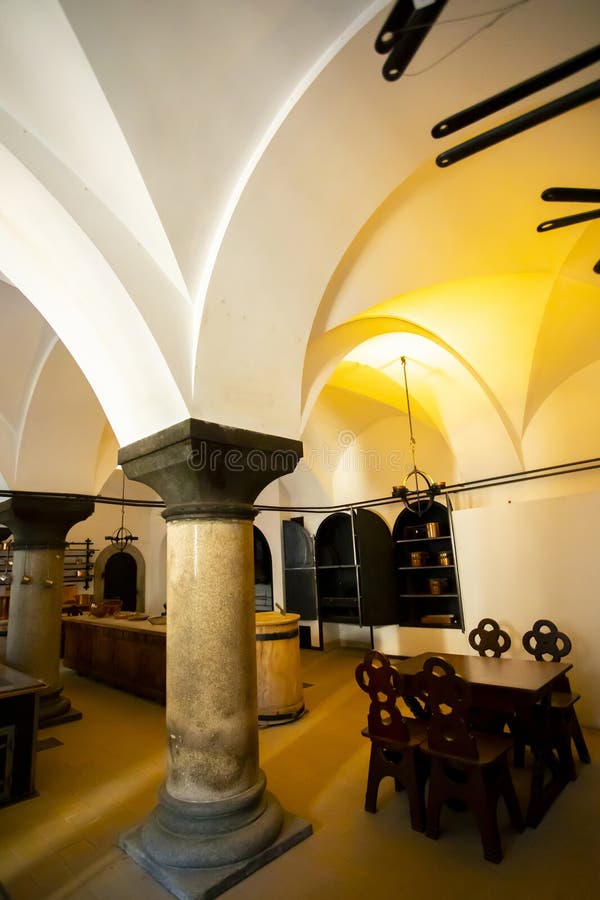Old royal kitchen in Neuschwanstein Castle, Germany. Neuschwanstein castle kitchen stock images, royalty-free photos and pictures