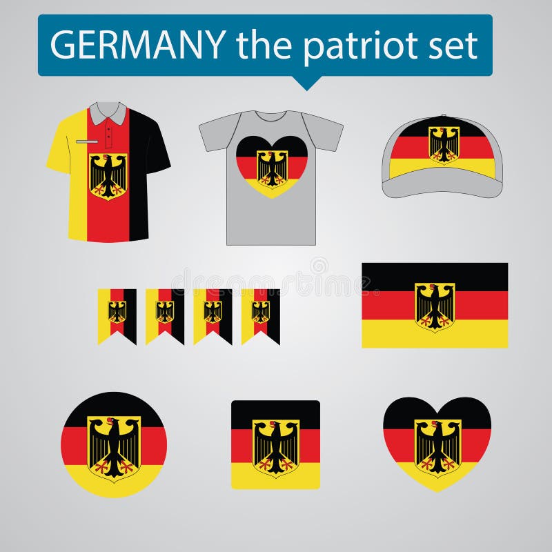 Germany the patriot set stock vector. Illustration of shirt 53579389
