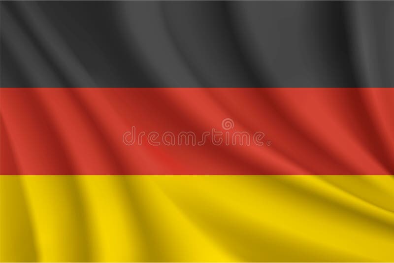 Germany Realistic Wavy Flag Stock Vector - Illustration of isolated ...