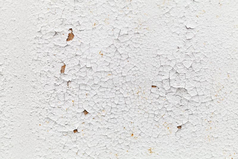 Roestige witte metalen muur met scheuren, achtergrondtextuur royalty-vrije stock fotografie