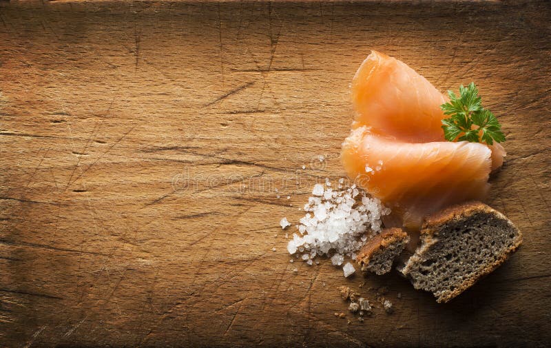 Gerookte zalm stock fotografie Gerookte zalm stock fotografie