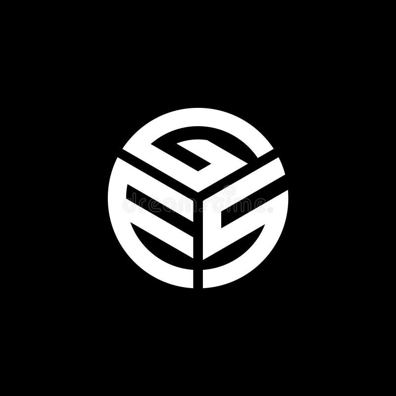 GES letter logo design on black background. GES creative initials letter logo concept. GES letter design vector illustration